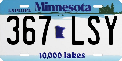 MN license plate 367LSY