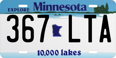 MN license plate 367LTA