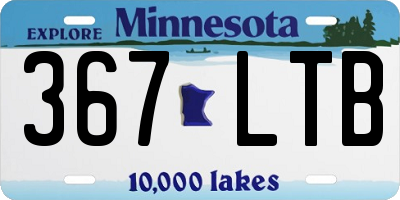 MN license plate 367LTB