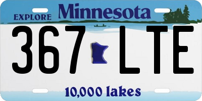 MN license plate 367LTE