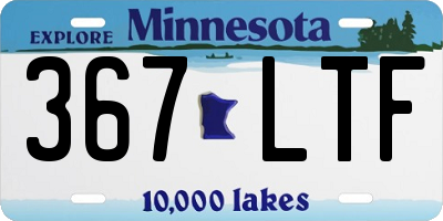 MN license plate 367LTF