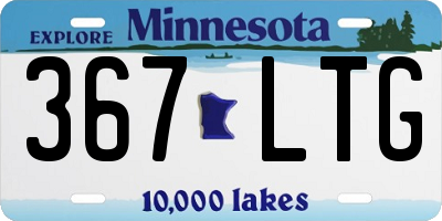 MN license plate 367LTG