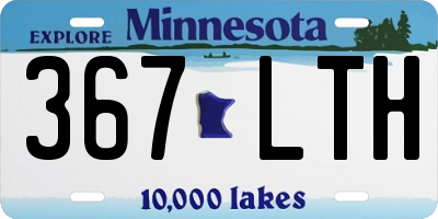 MN license plate 367LTH