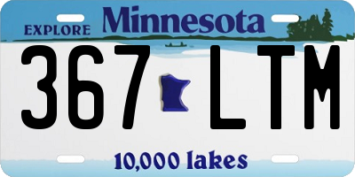 MN license plate 367LTM