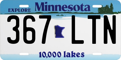 MN license plate 367LTN