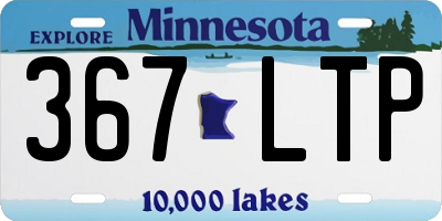 MN license plate 367LTP