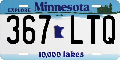 MN license plate 367LTQ