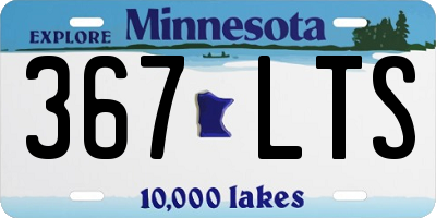 MN license plate 367LTS