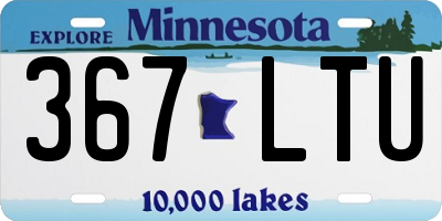 MN license plate 367LTU