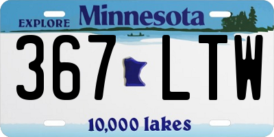 MN license plate 367LTW