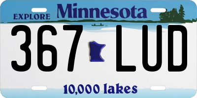 MN license plate 367LUD