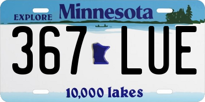 MN license plate 367LUE