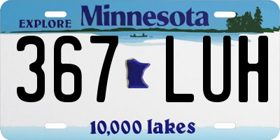 MN license plate 367LUH