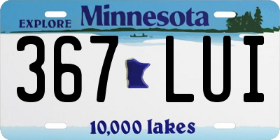 MN license plate 367LUI