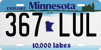 MN license plate 367LUL