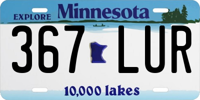 MN license plate 367LUR
