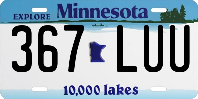 MN license plate 367LUU