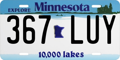 MN license plate 367LUY
