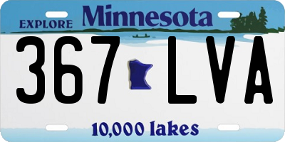 MN license plate 367LVA