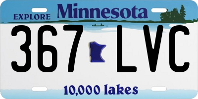 MN license plate 367LVC