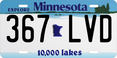 MN license plate 367LVD