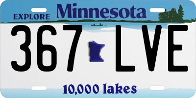 MN license plate 367LVE