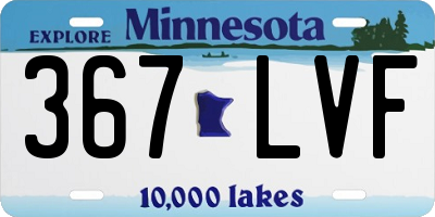 MN license plate 367LVF