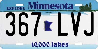 MN license plate 367LVJ