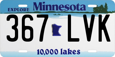 MN license plate 367LVK