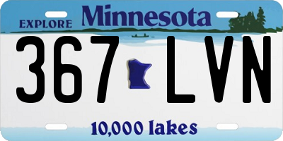 MN license plate 367LVN