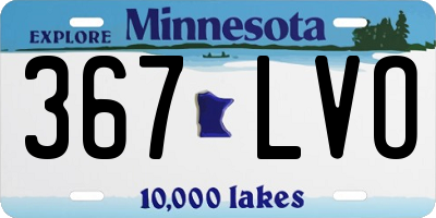 MN license plate 367LVO
