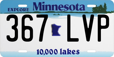 MN license plate 367LVP