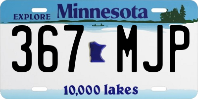 MN license plate 367MJP