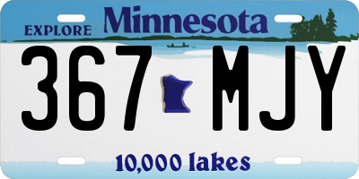 MN license plate 367MJY