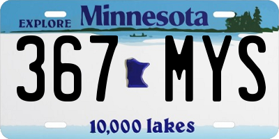 MN license plate 367MYS