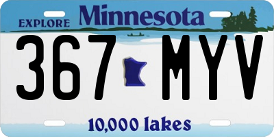 MN license plate 367MYV