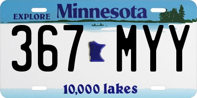 MN license plate 367MYY