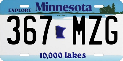 MN license plate 367MZG