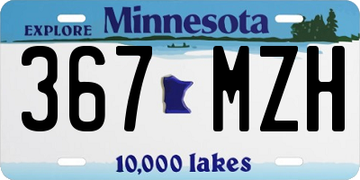 MN license plate 367MZH