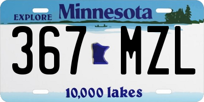 MN license plate 367MZL