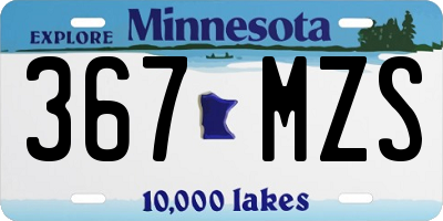 MN license plate 367MZS