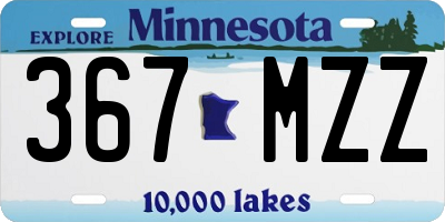 MN license plate 367MZZ