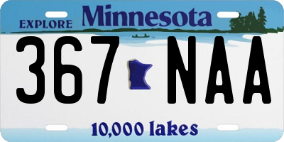 MN license plate 367NAA