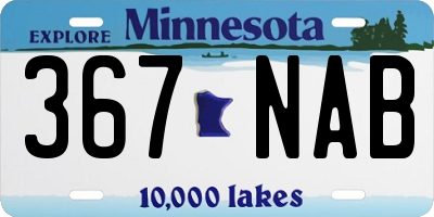 MN license plate 367NAB