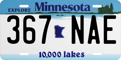 MN license plate 367NAE