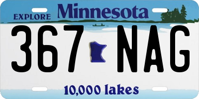 MN license plate 367NAG