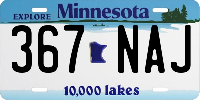 MN license plate 367NAJ