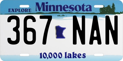 MN license plate 367NAN