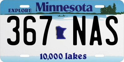MN license plate 367NAS