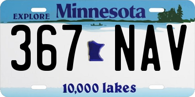 MN license plate 367NAV
